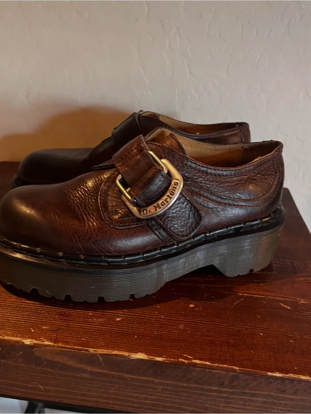Vintage 90’s Dr. Martens monk strap oxfords, platform, made in 🏴󠁧󠁢󠁥󠁮󠁧󠁿